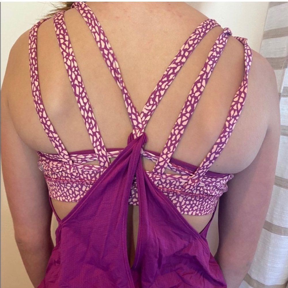 Lululemon purple tank with built in sports bra